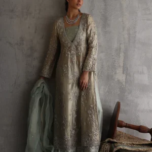 Meysuri Shirt with Silver Zardozi