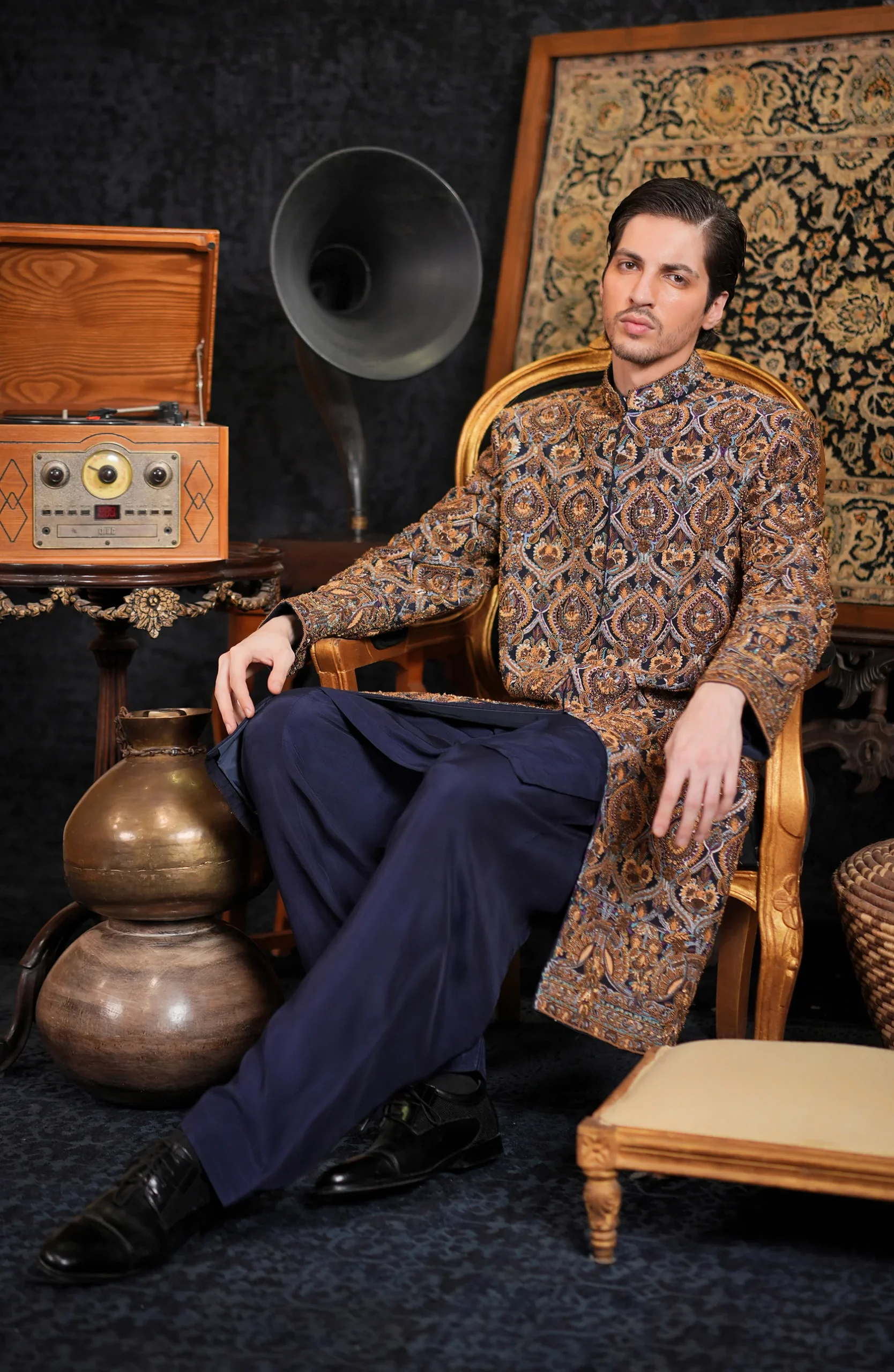 Blue Cascade Sherwani - Image 7