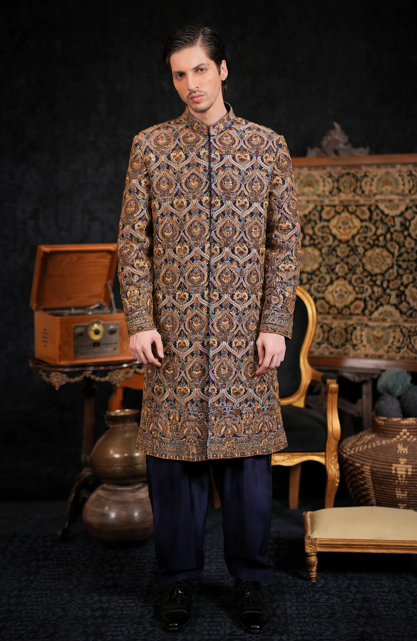 Blue Cascade Sherwani - Image 8