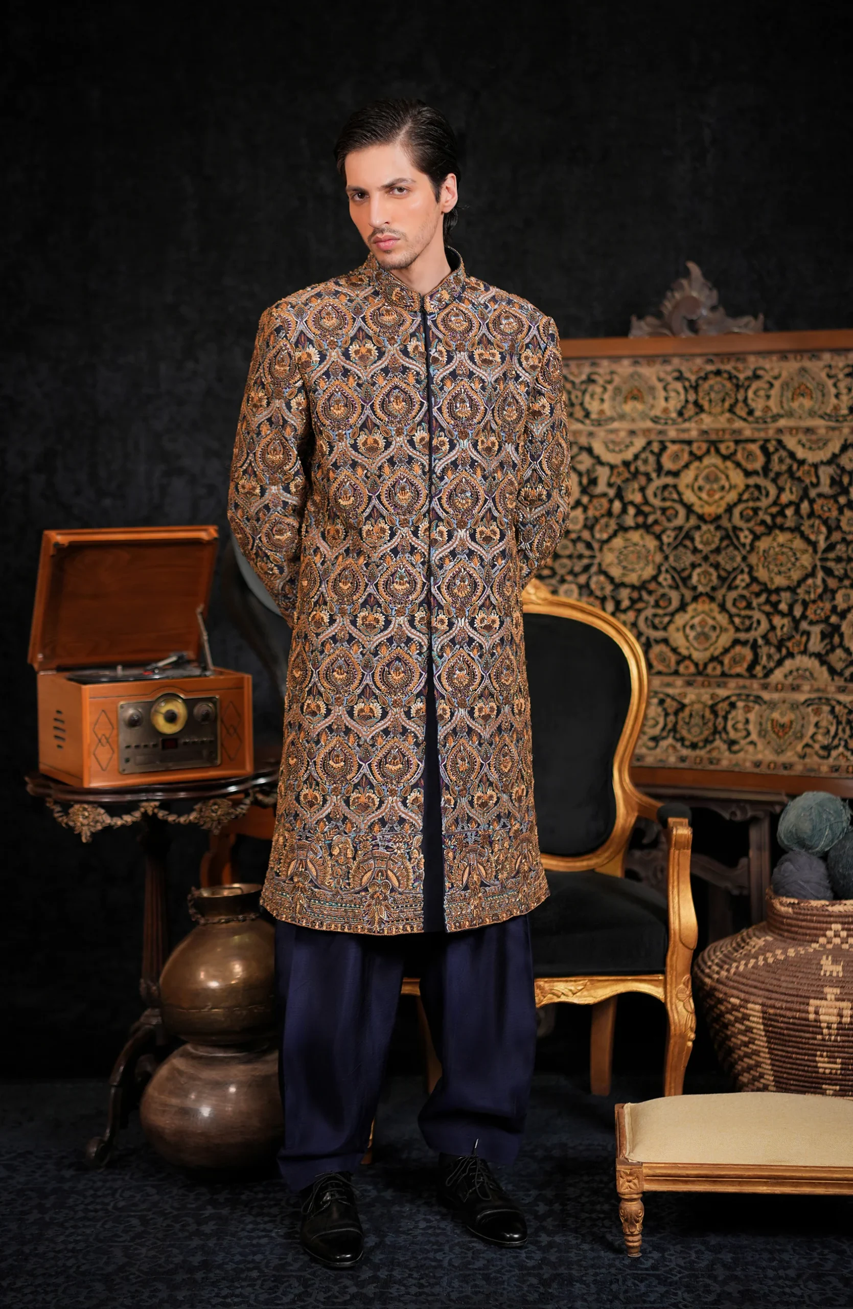 Blue Cascade Sherwani - Image 2