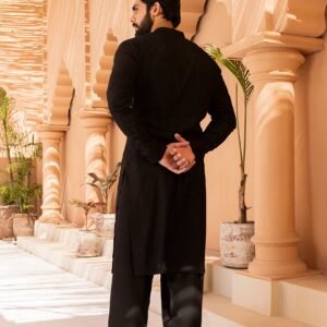 Black Embroidered Kurta Shalwar Kameez