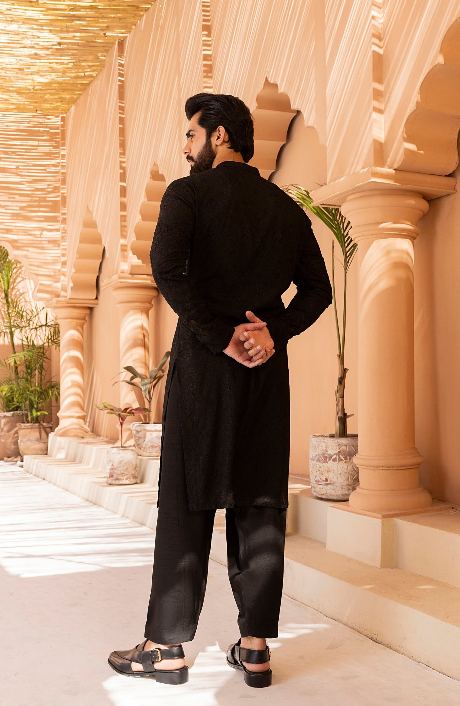 Black Embroidered Kurta Shalwar Kameez